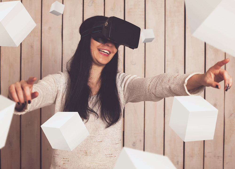 Woman with VR Goggles
